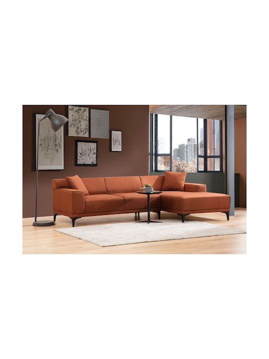 Petra Ecke Sofa mit Rechte Ecke Orange 250x145x69cm