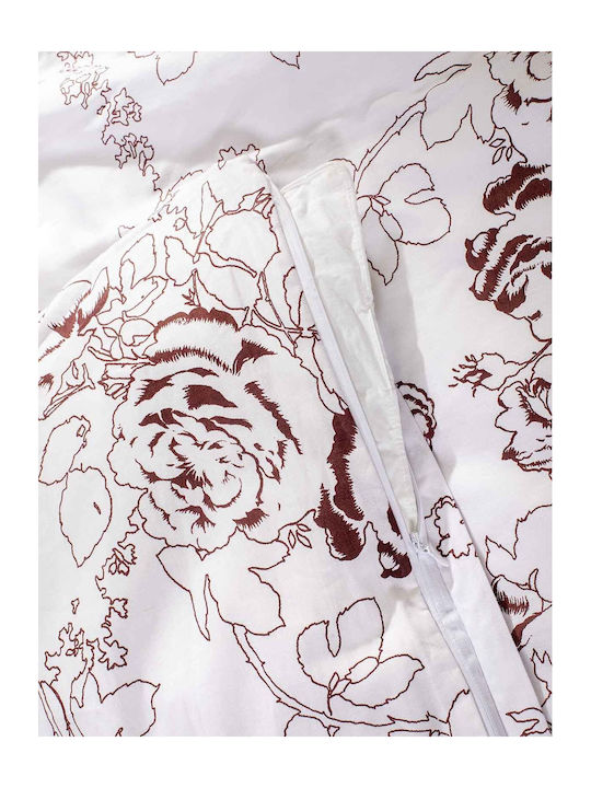 Peiraiki Patraiki Duvet Cover Set Cotton Queen with 2 Pillowcases 230x250 Sanderson Brown