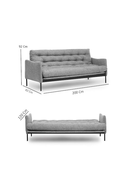 Renge Τριθέσιος Καναπές Κρεβάτι Cream 200x82x92εκ.