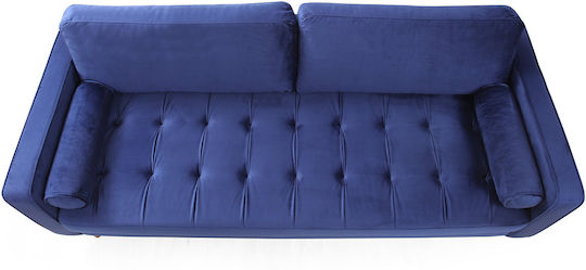 Rome Three-Seater Couch Navy Blue 215x70x90cm