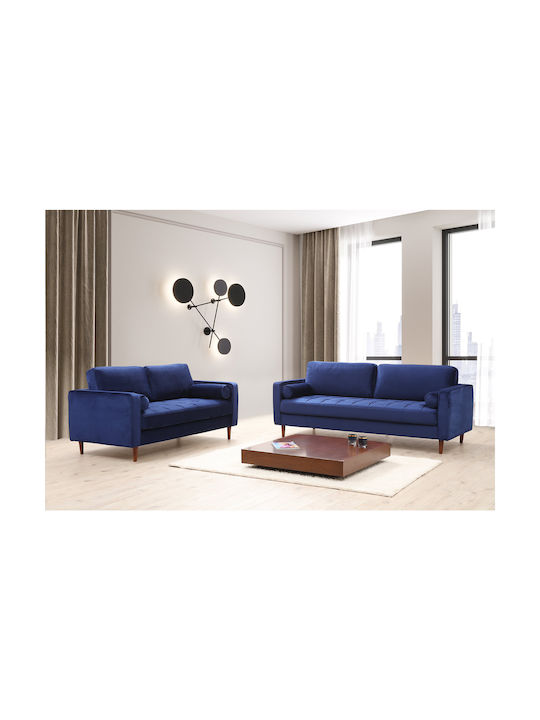 Rome Τριθέσιος Καναπές Navy Blue 215x70x90εκ.