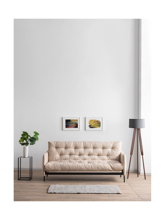 Renge Τριθέσιος Καναπές Κρεβάτι Cream 200x82x92εκ.