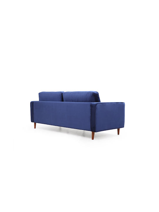 Rome Τριθέσιος Καναπές Navy Blue 215x70x90εκ.