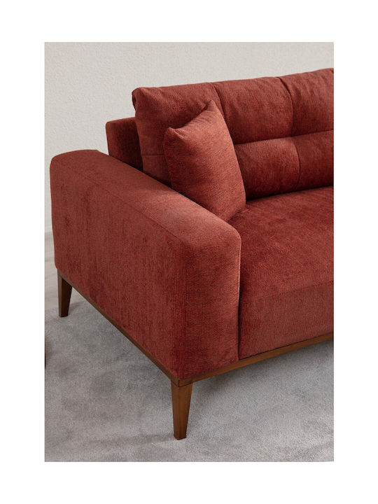Sinor Three-Seater Couch Bed Tile Red 225x92x75cm