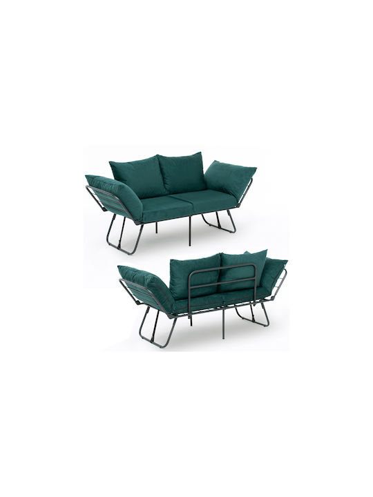 Viper Two-Seater Sofa Bed Petrol 150x60x78 cm