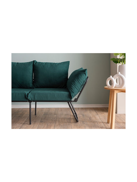 Viper Two-Seater Sofa Bed Petrol 150x60x78 cm
