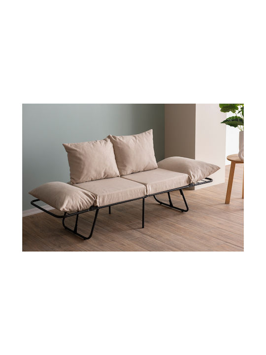 Viper Διθέσιος Καναπές Κρεβάτι Cream 150x60x78εκ.