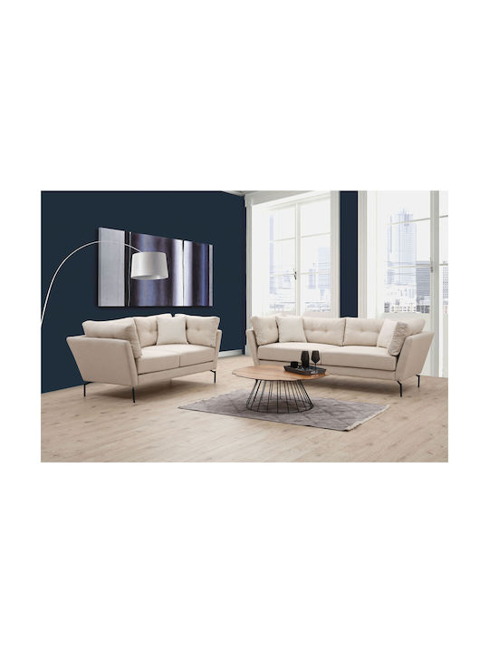 Mapa Three-Seater Couch Cream 214x90x84 cm