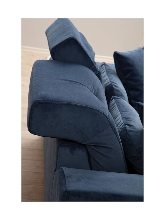 Two-Seater Couch Dark Blue 190x97x92cm