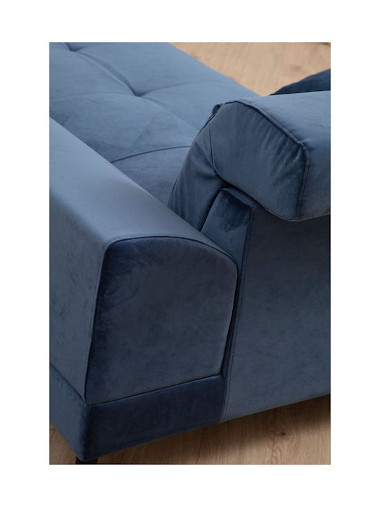 Two-Seater Couch Dark Blue 190x97x92cm
