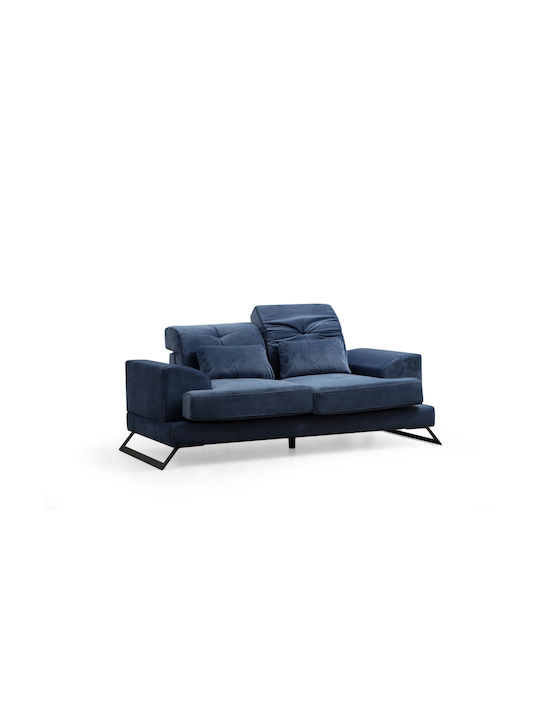 Two-Seater Couch Dark Blue 190x97x92cm