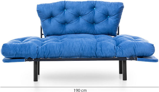 Nitta Canapea Cu Două Locuri Pat Albastru Marin 155x70x85cm