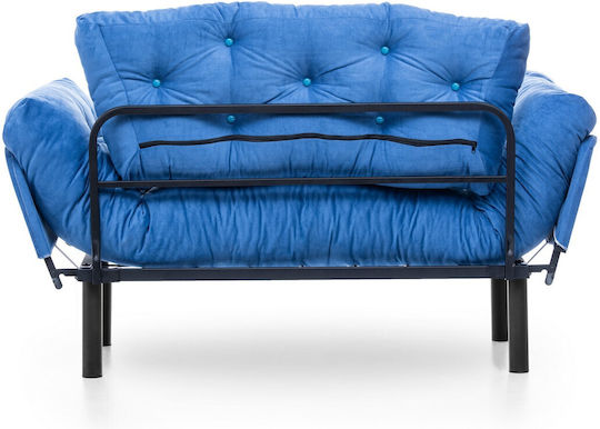 Nitta Canapea Cu Două Locuri Pat Albastru Marin 155x70x85cm