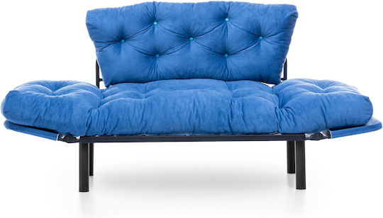 Nitta Canapea Cu Două Locuri Pat Albastru Marin 155x70x85cm