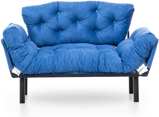 Nitta Canapea Cu Două Locuri Pat Albastru Marin 155x70x85cm