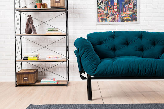 Doppelsitzer Sofa Petrol Blau 155x70x85cm