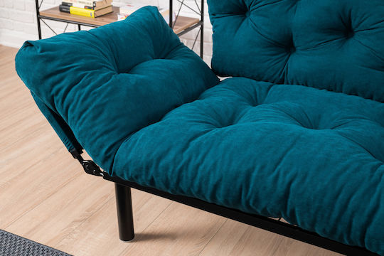 Doppelsitzer Sofa Petrol Blau 155x70x85cm