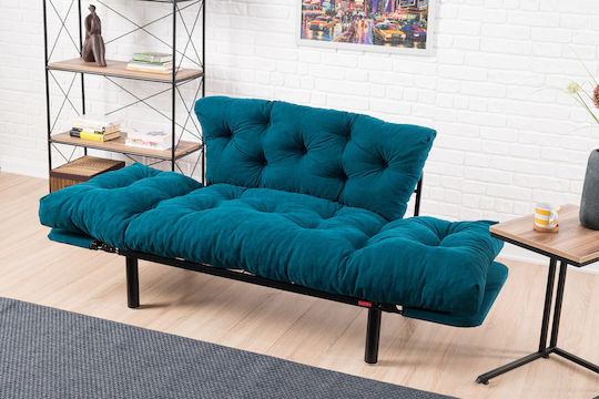 Doppelsitzer Sofa Petrol Blau 155x70x85cm