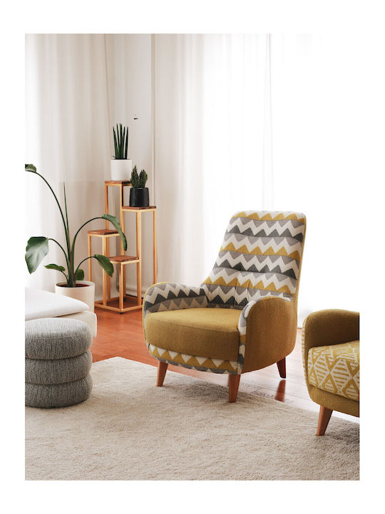 Zikzak Armchair Armchair - Berzera Multi-yellow 75x88x95cm