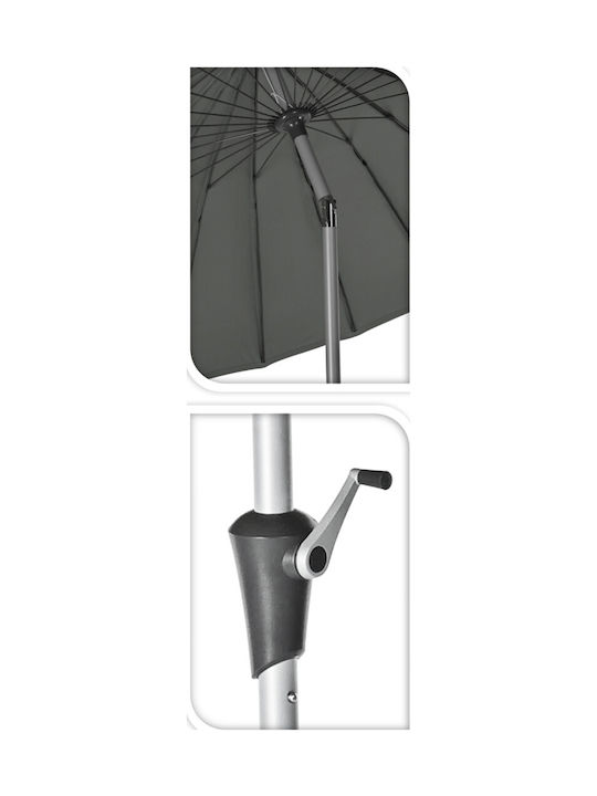 Garten- und Terrassen-Sonnenschirm Rundschreiben Aluminium Grüne Φ2.8m
