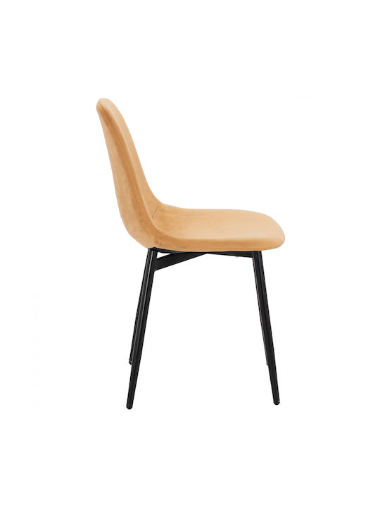 Leonardo Dining Room Velvet Chair Gold 45x47x87cm