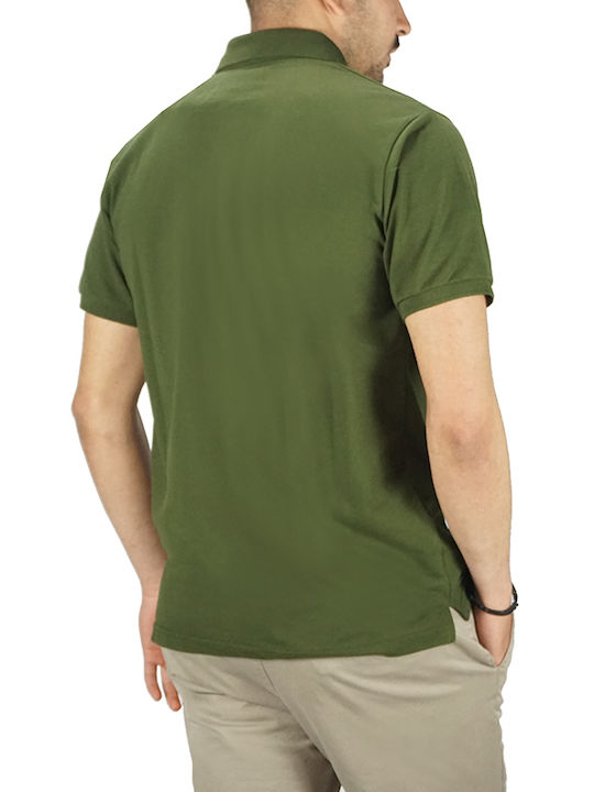 Polo Kurzarmbluse Khaki