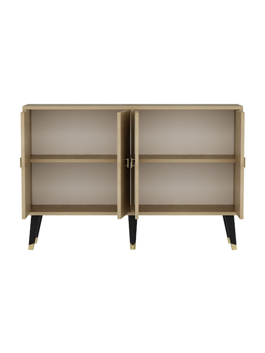 Sideboard Ahart Wooden Natural-gold 120x30x80cm