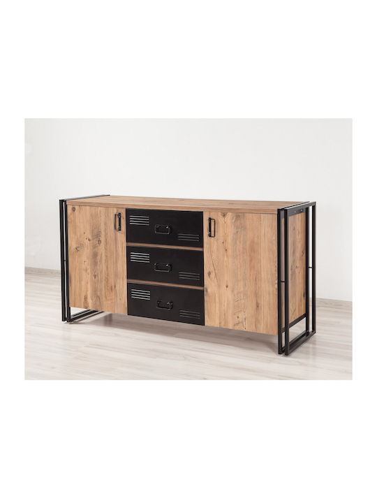 Μπουφές Pine-black 160x45x80cm
