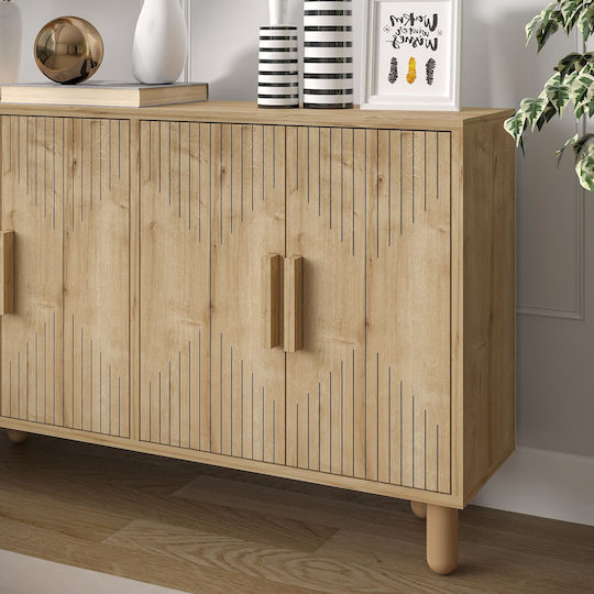 Μπουφές Roger Ξύλινος Oak 120x29.6x73.6cm