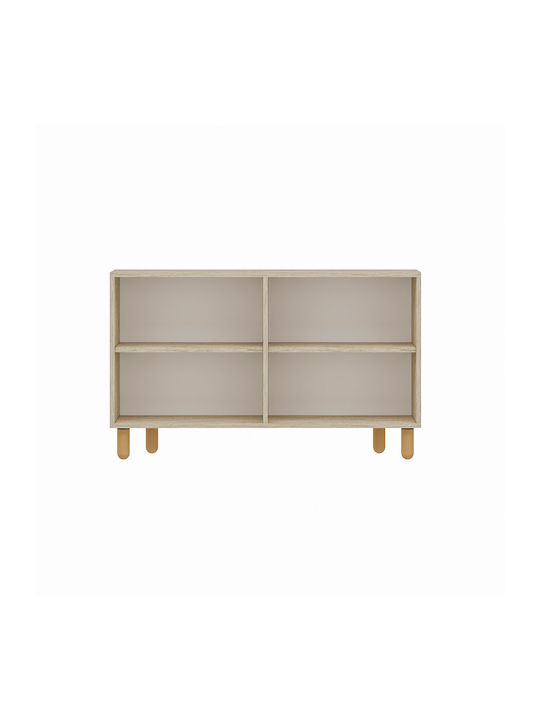 Sideboard Roger Wooden Travertine Beige-oak 120x29.6x73.6cm