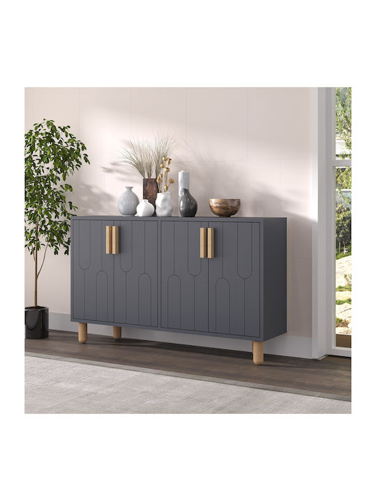 Sideboard Vincent Wooden Anthracite-oak 120x29.6x73.6cm