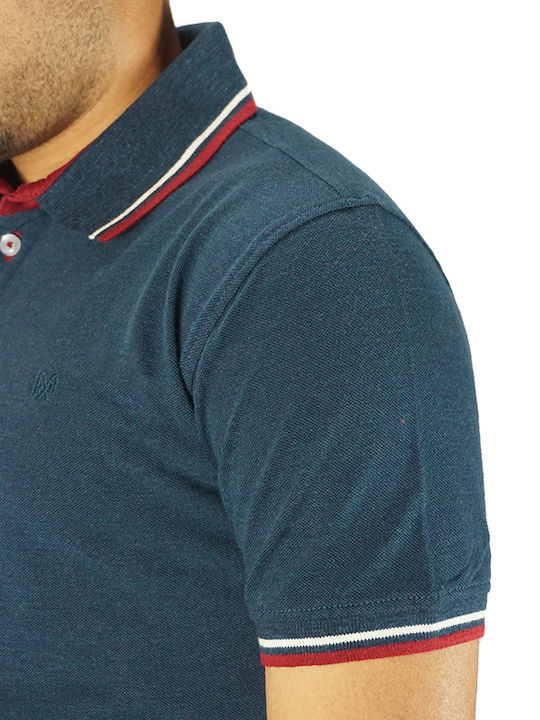 Polo Herrenbluse Kurzarm Marineblaue