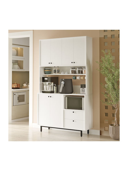 Μπουφές White White 120x35.5x205cm