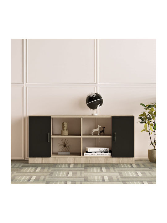 Sideboard Wooden Oak-black 139.8x46.3x61.8cm