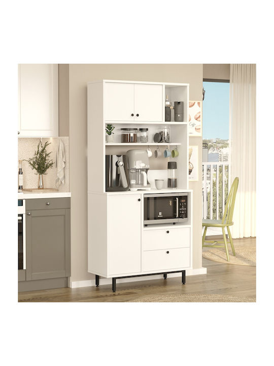Bufet White Alb 88x35.5x180cm