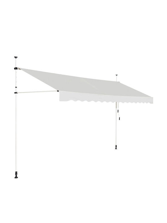 Costway Zelt Terrasse Weiß 3x3.95m