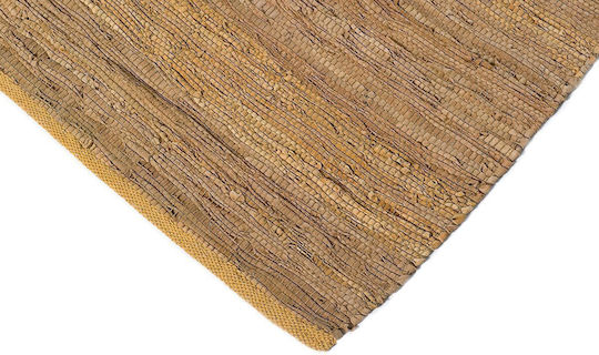 Tapicap Kelim Teppich Rechteckig Leder Beige