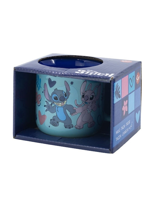 Disney Stitch & Angel Collection Κούπα Κεραμική Μπλε 355ml