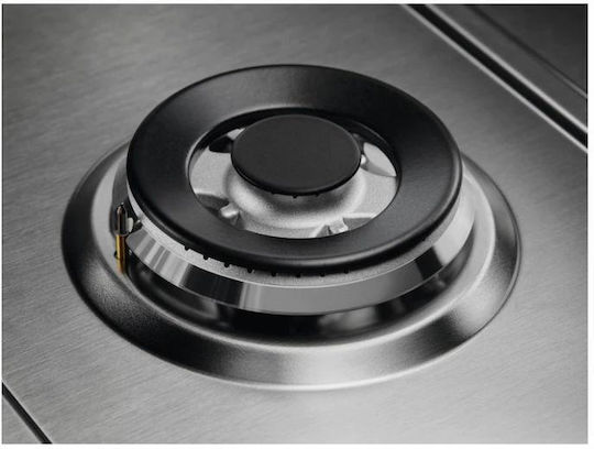 Electrolux Εστία Φυσικού Αερίου Αυτόνομη 59.5x51εκ. Ασημί