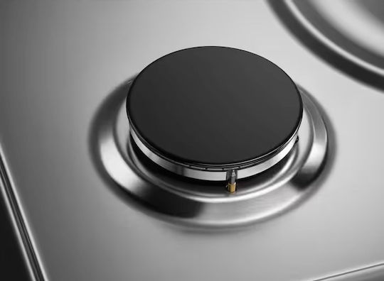 Electrolux Domino Εστία Υγραερίου Αυτόνομη Inox 29x51εκ. Ασημί
