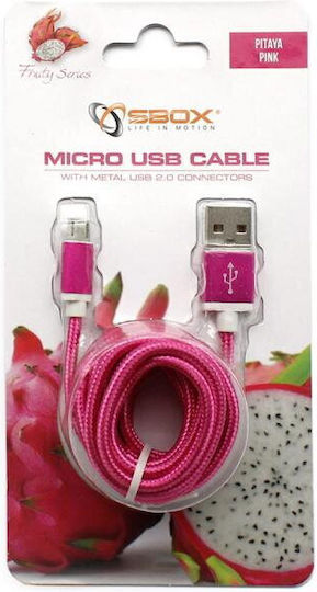 Sbox 1.5m Regular USB 2.0 to micro USB Cable Pink (USB-10315P)