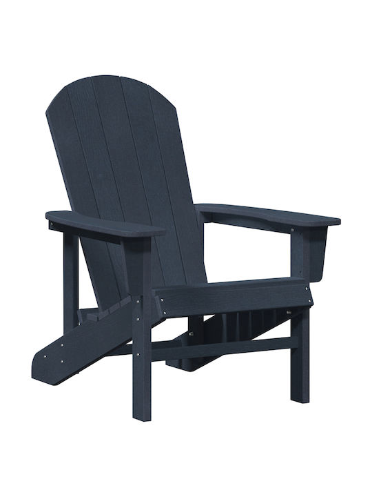 Градински Стол Дървен Adirondack Тъмносин 74x82x91см