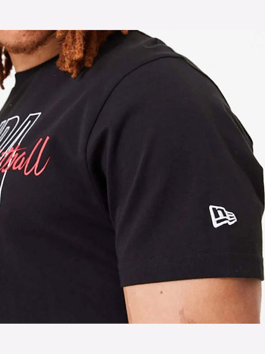 NBA Script Logo Sportliches T-Shirt Schwarz