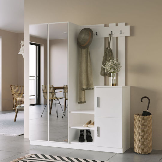 Eingangsmöbel mit Schuhschrank White 147.2x37.5x179.7cm