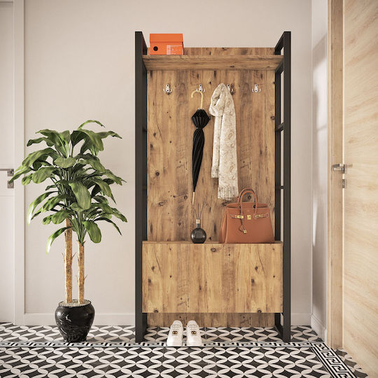 Eingangsmöbel mit Schuhschrank Pine 90x34x180cm