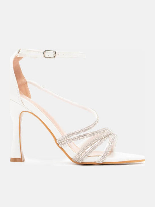 Sandals with Strass White