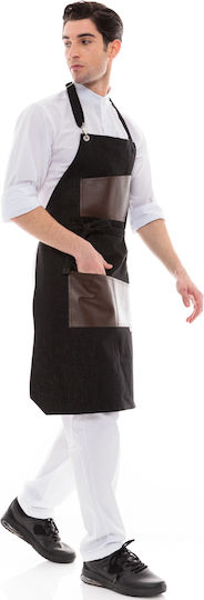 IdealPress Ποδιά Barista / Barkeeper / Kellner Ganzkörper Schwarz