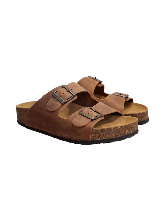Leather Women's Sandals Brown