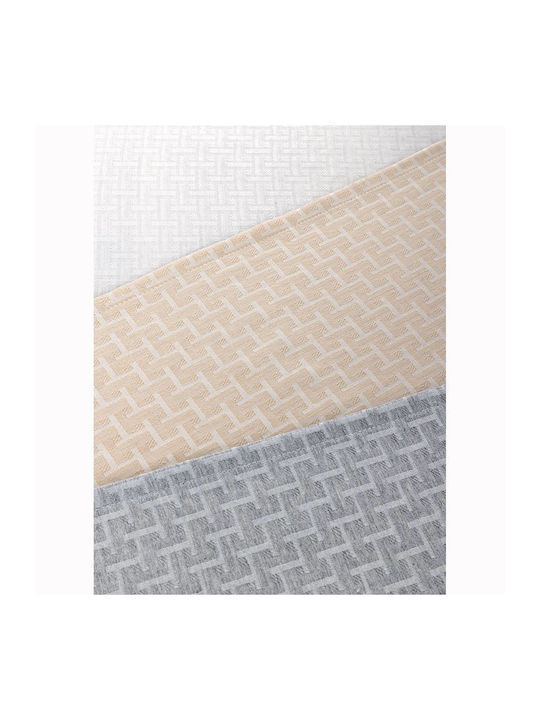 Palamaiki Τραπεζομάντηλο Αλέκιαστο Σετ Grey 175x260εκ.