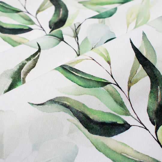 Dimcol Tablecloth Stain Resistant Set 2pcs White-green 140x300cm